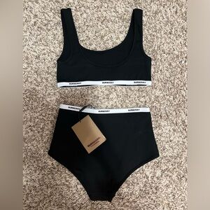 Burberry Black and White Women's Swim Set